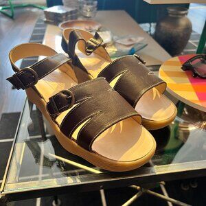 FAMOLARE - NEW - Honey Buckle - Earth (Dark Brown with Contrast Stitching)